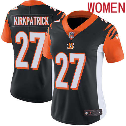 2019 Women Cincinnati Bengals #27 Kirkpatrick black Nike Vapor Untouchable Limited NFL Jersey
